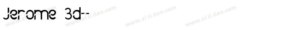 Jerome 3d字体转换